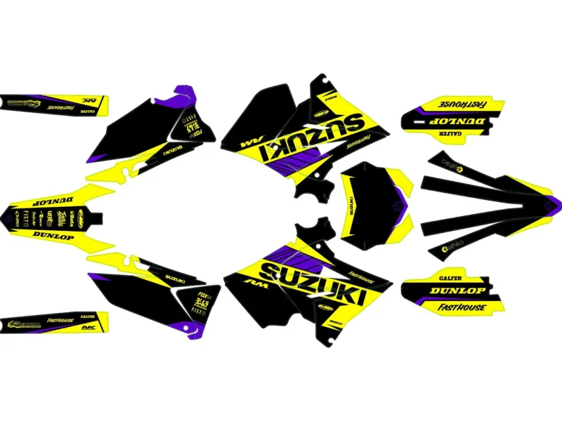 kit déco suzuki 125 / 250 rm polisport restyle race violet