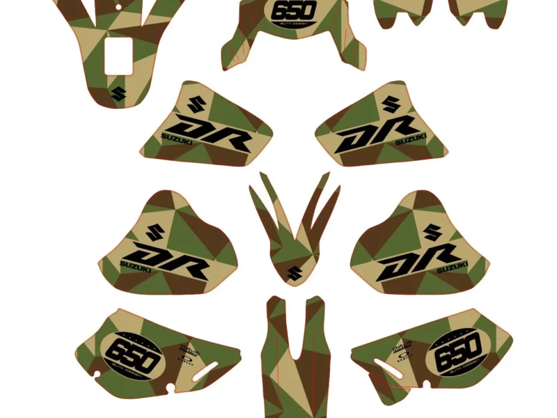 kit déco suzuki dr 650 camo militaire