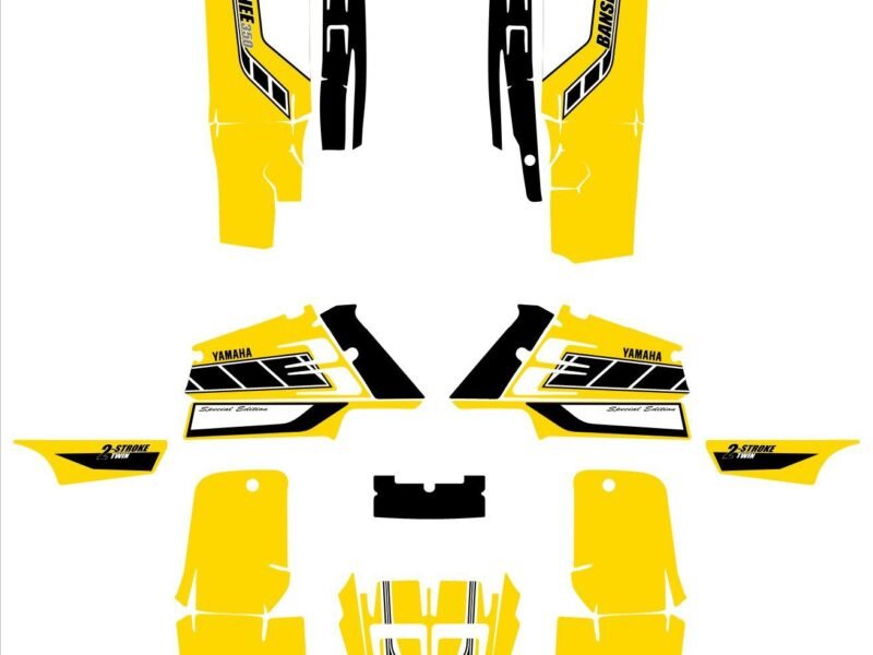 kit déco yamaha 350 banshee anniversaire jaune