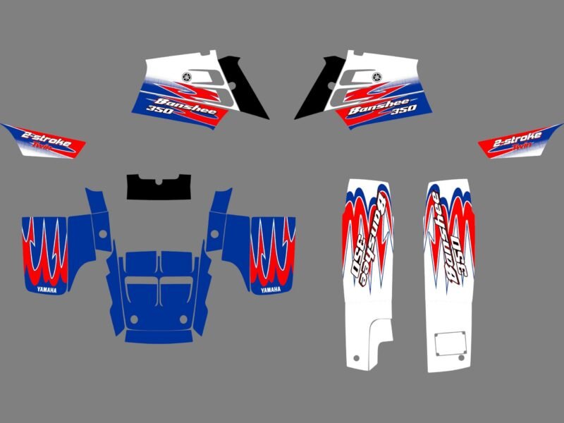 kit déco yamaha 350 banshee flamme rouge