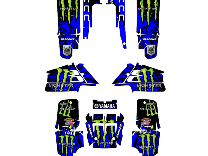 kit déco yamaha 350 banshee monster bleu
