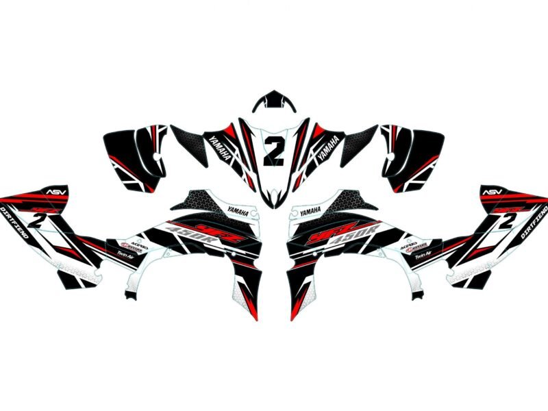 kit déco yamaha yfm 450 yfz airon rouge