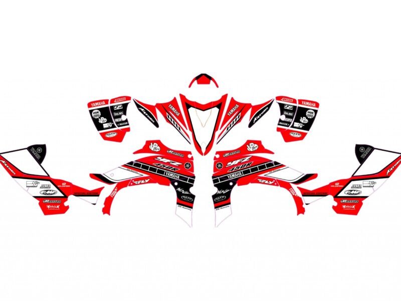 kit déco yamaha yfm 450 yfz anniversaire rouge