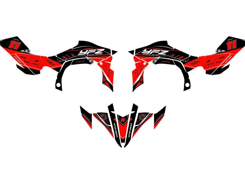 kit déco yamaha yfm 450 yfz blast rouge