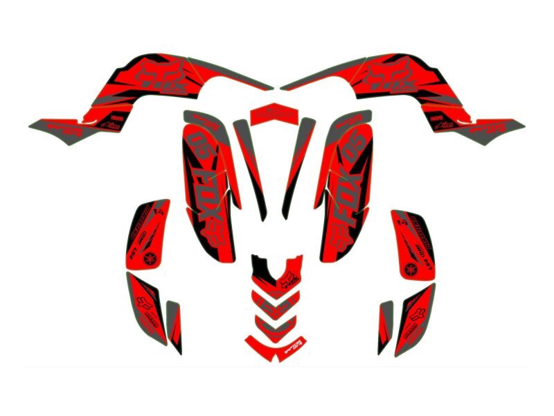 kit déco yamaha yfm 660 raptor racing red