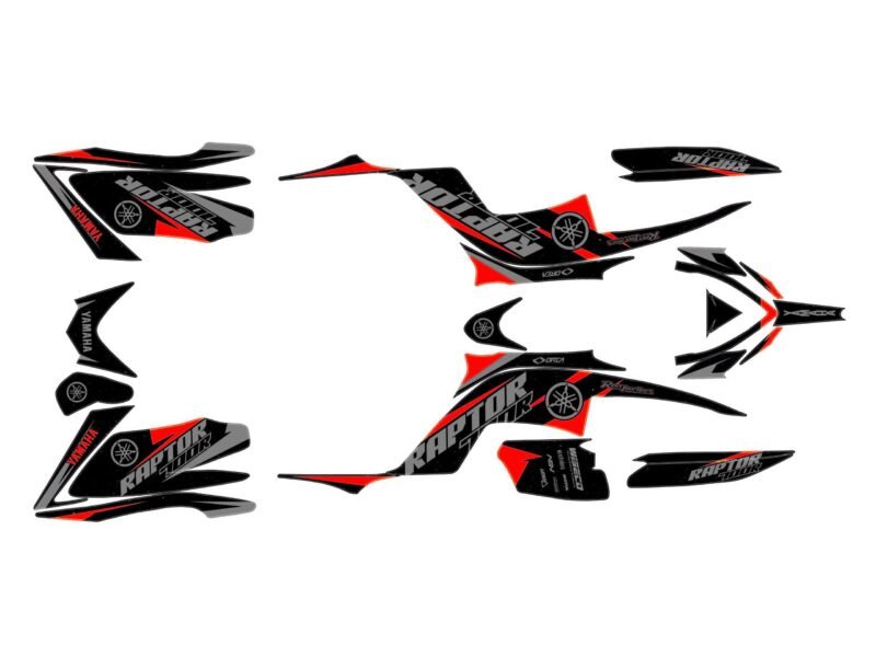 kit déco yamaha yfm 700 raptor airon rouge