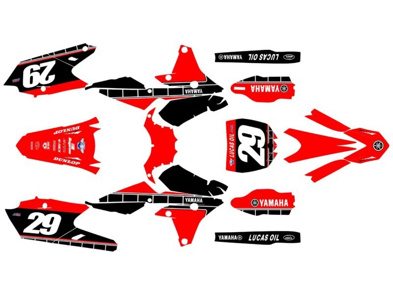 kit déco yamaha 450 yzf (2014 2017) anniversaire rouge