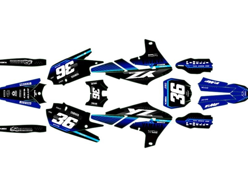 kit déco yamaha 250 yzf (2019 2023) ligne cyan