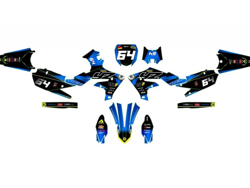 kit déco yamaha 250 yzf (2019 2023) racing cyan