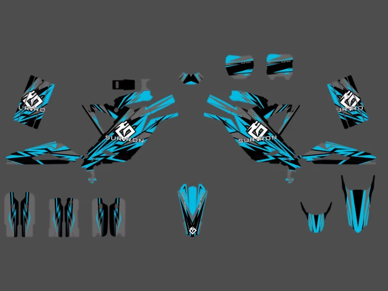 kit déco sur ron light bee race cyan