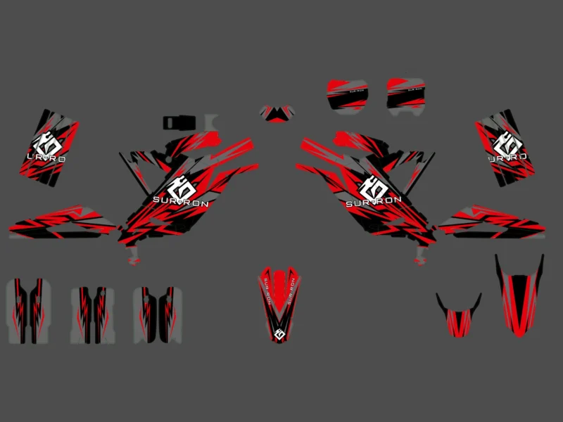 kit déco sur ron light bee race rouge