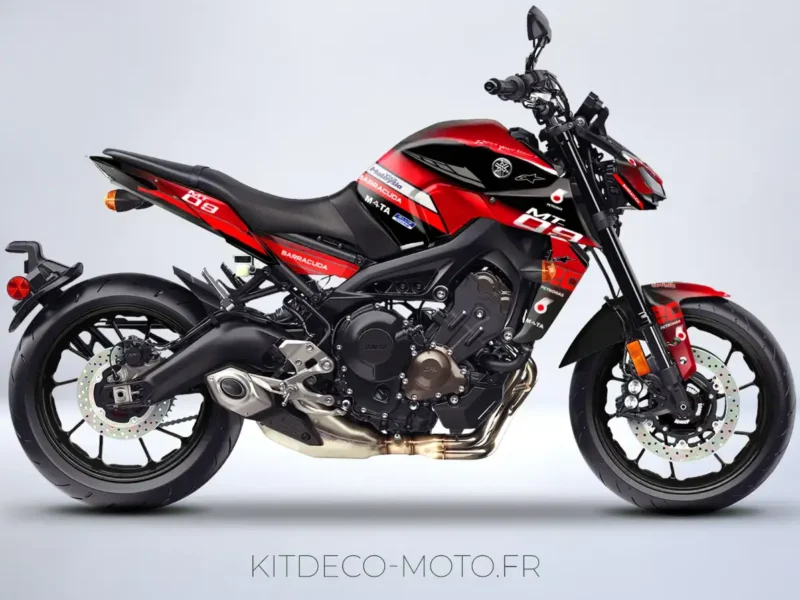 kit déco yamaha mt 09 petronas rouge