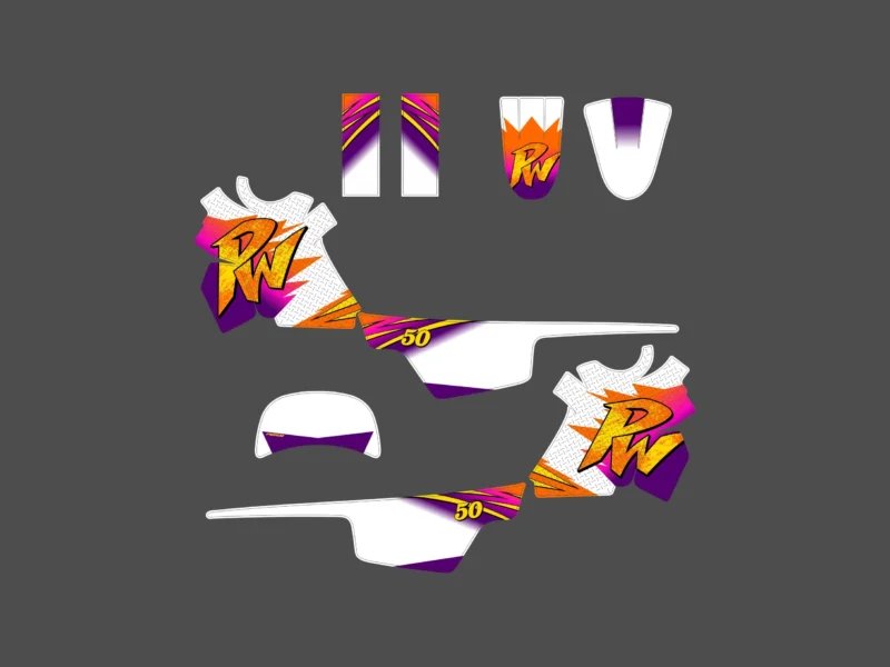 kit déco yamaha piwi 50 (pw) vintage