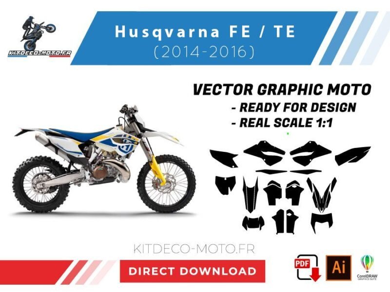 template husqvarna te fe (2014 2016) vector