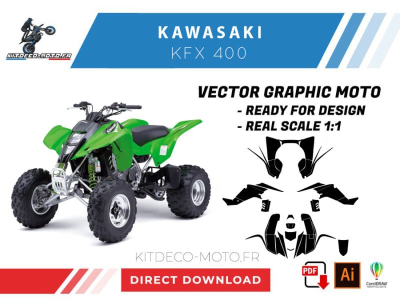 template kawasaki 400 kfx vector
