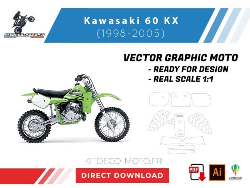 template kawasaki 60 kx (1998 2005) vector