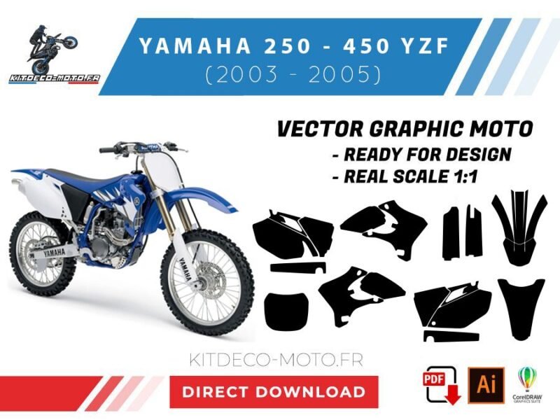 template yamaha 250 / 450 yzf (2003 2005) vector