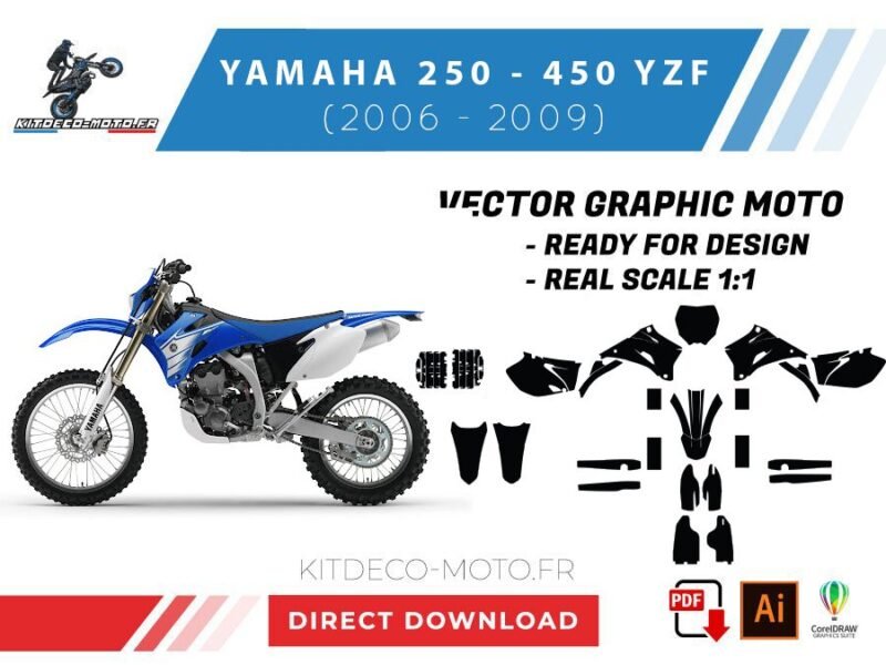 template yamaha 250 / 450 yzf (2006 2009) vector