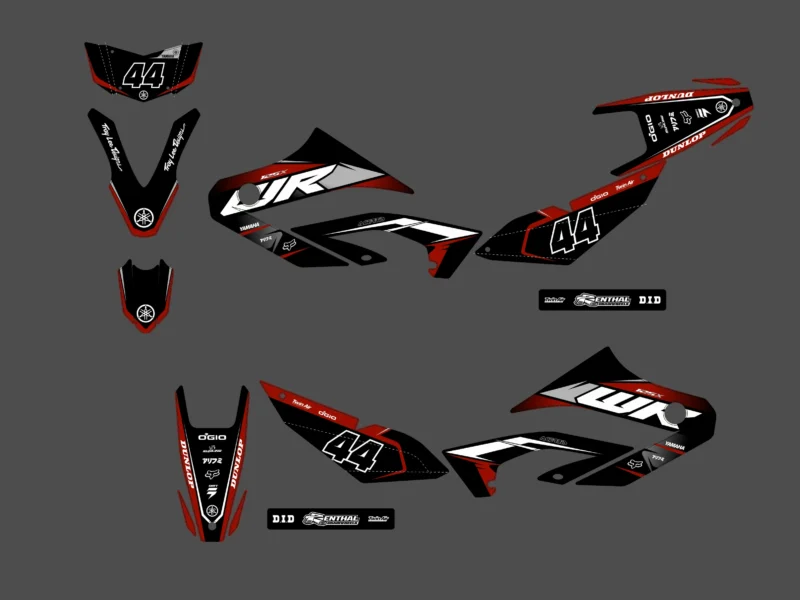 kit déco yamaha wr 125 race rouge