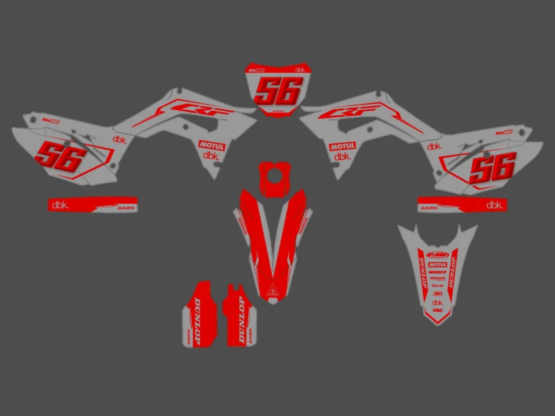 kit déco honda 250 crf (2018 2021) – factory gris