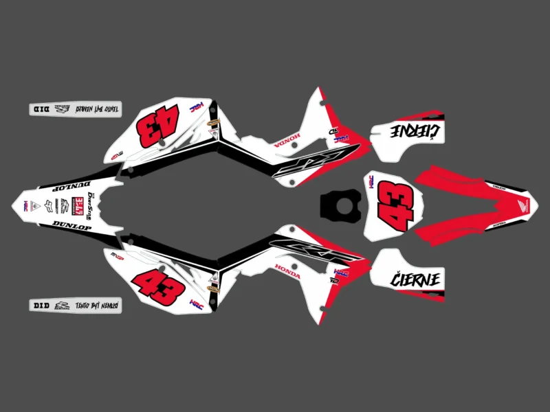 kit déco honda 250 crf (2018 2021) – racing blanc