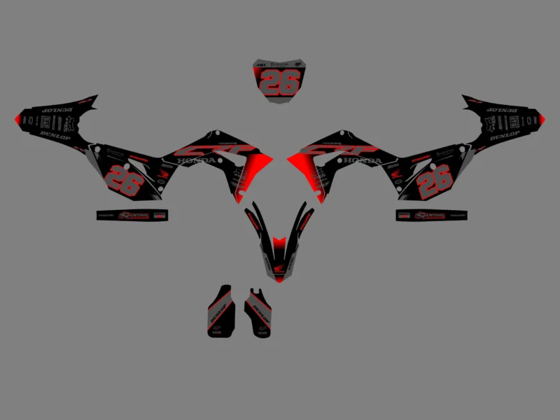 kit déco honda 250 crf (2018 2021) – racing rouge