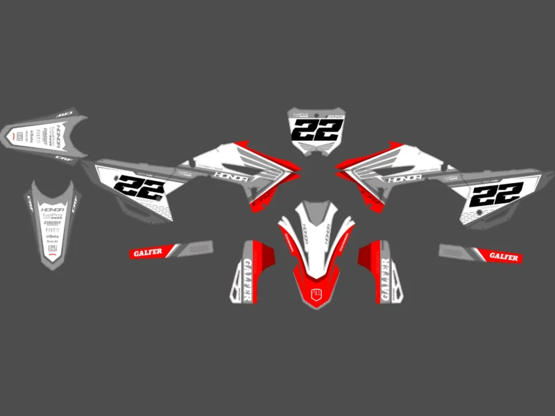 kit déco honda 450 crf (2021 2024) factory gris