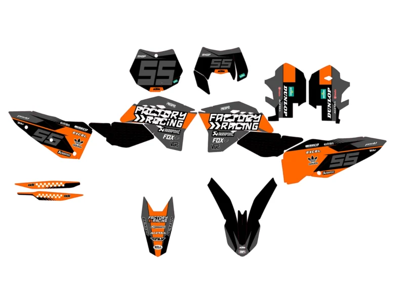 kit déco ktm exc / exc f (2008 2011) factory racing