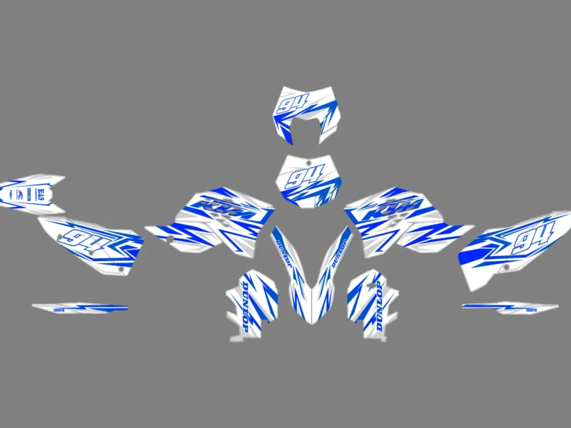 kit déco ktm exc / exc f (2008 2011) magic bleu
