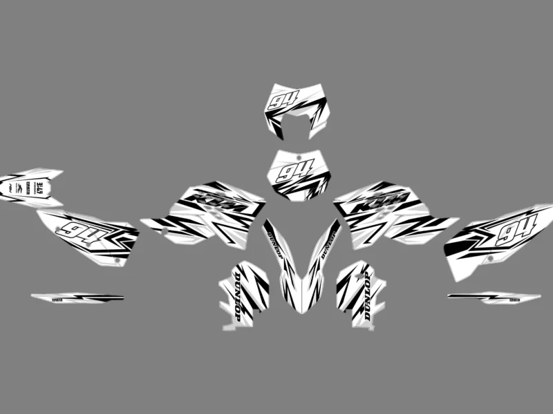 kit déco ktm exc / exc f (2008 2011) magic noir