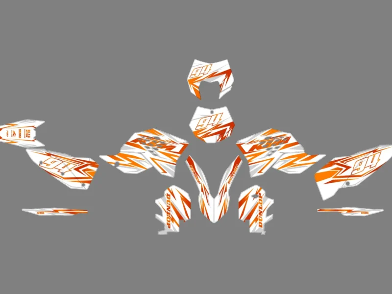 kit déco ktm exc / exc f (2008 2011) magic orange