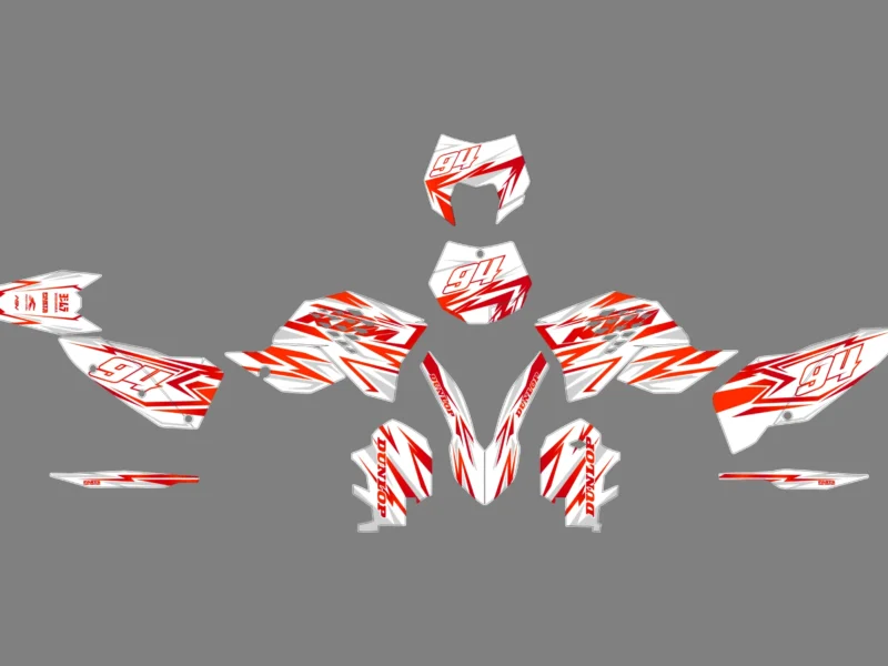 kit déco ktm exc / exc f (2008 2011) magic rouge