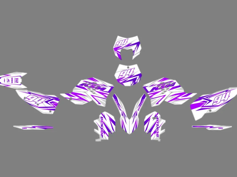 kit déco ktm exc / exc f (2008 2011) magic violet