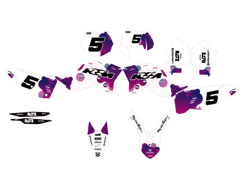 kit déco ktm exc / exc f (2008 2011) purple
