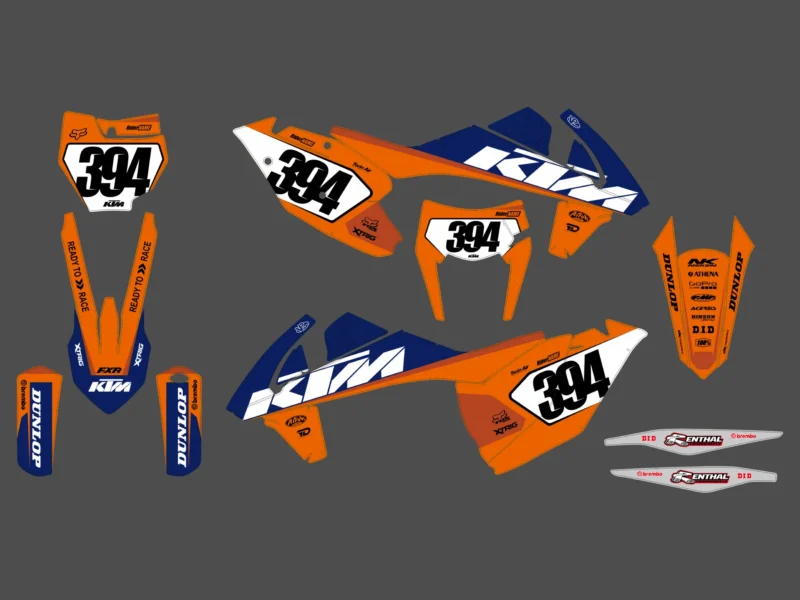 kit déco ktm exc / exc f (2017 2019) bi color