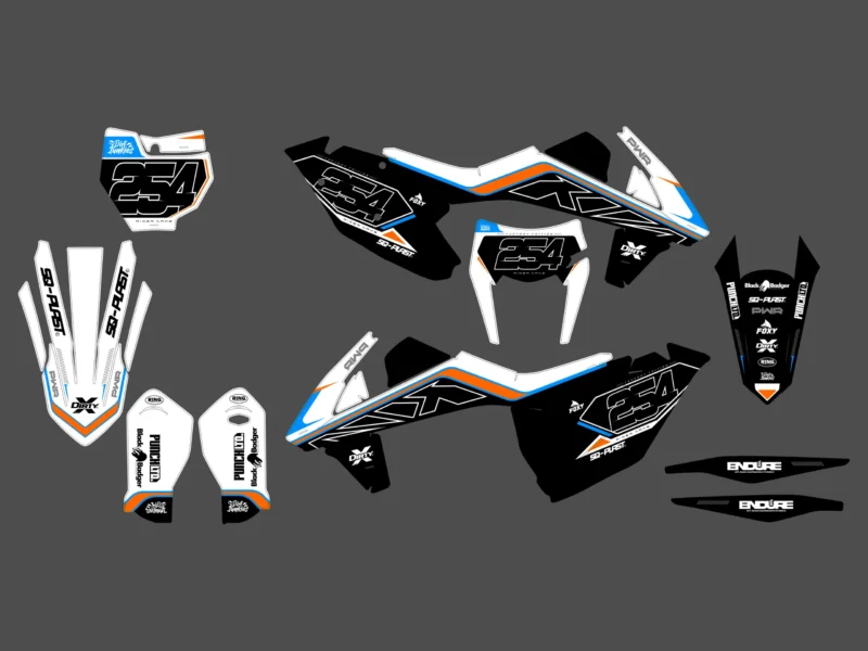 kit déco ktm exc / exc f (2017 2019) dirty