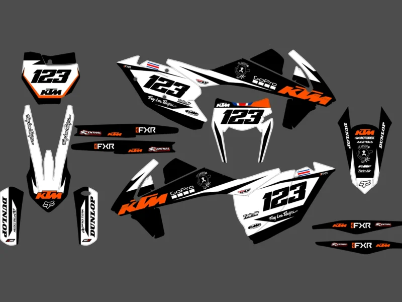 kit déco ktm exc / exc f (2017 2019) gopro