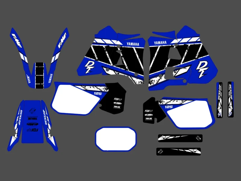 kit déco yamaha dt 125 – anniversaire bleu #2