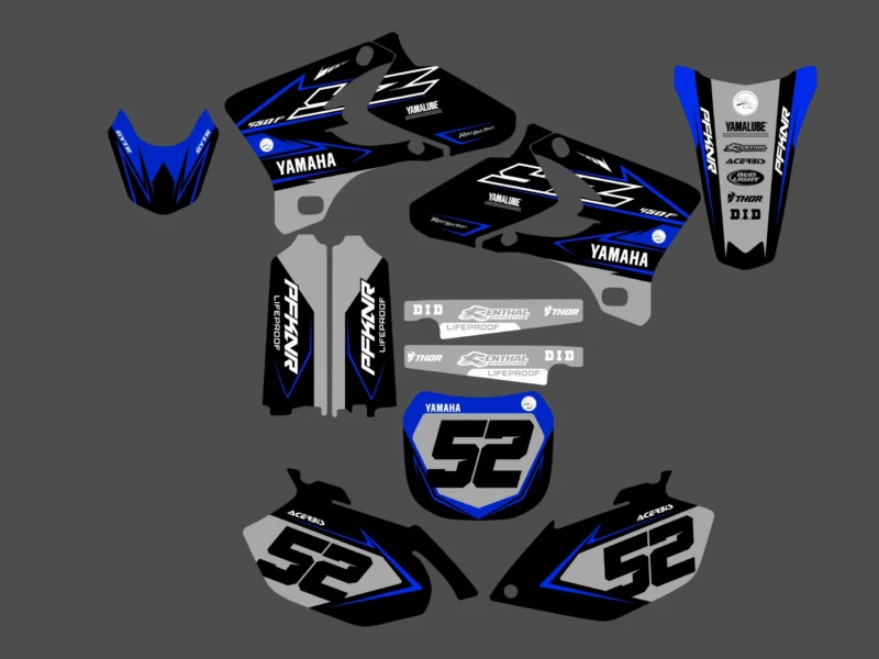kit déco yamaha 250 yzf (2003 2005) line bleu