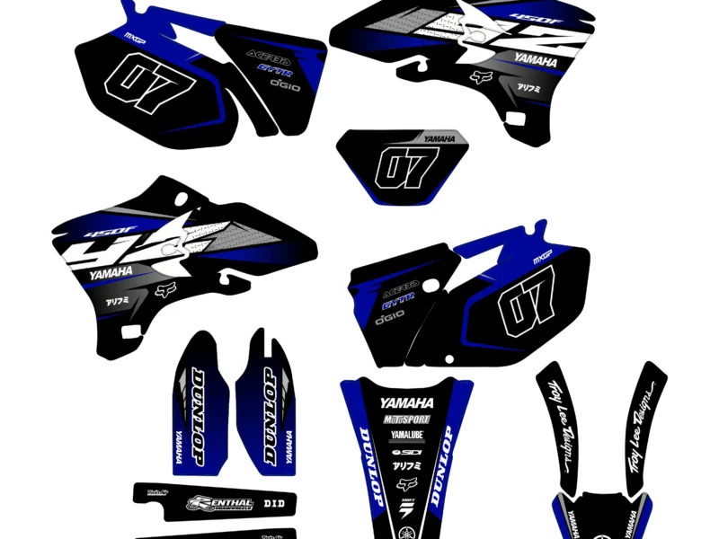 kit déco yamaha 250 yzf (2003 2005) race bleu