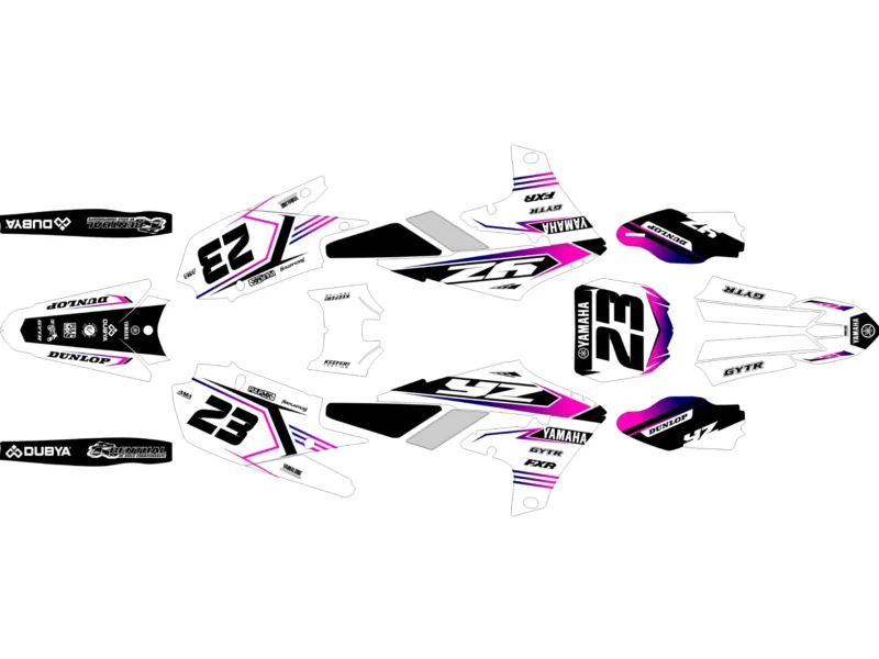 kit déco yamaha 450 yzf (2018 2022) factory rose
