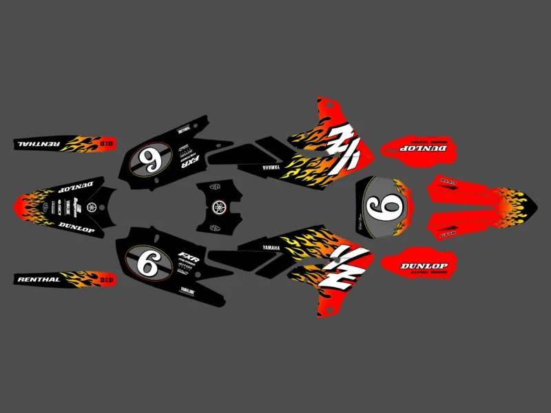 kit déco yamaha 450 yzf (2018 2022) flamme