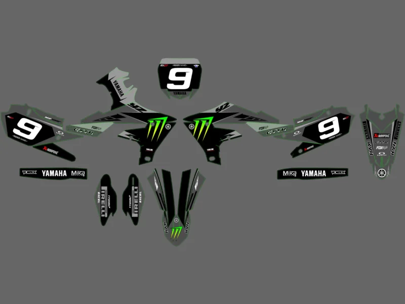 kit déco yamaha 450 yzf (2018 2022) monster gris