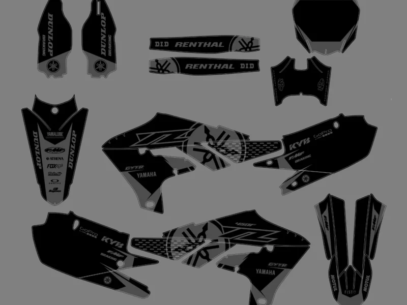 kit déco yamaha 450 yzf (2018 2022) race gris