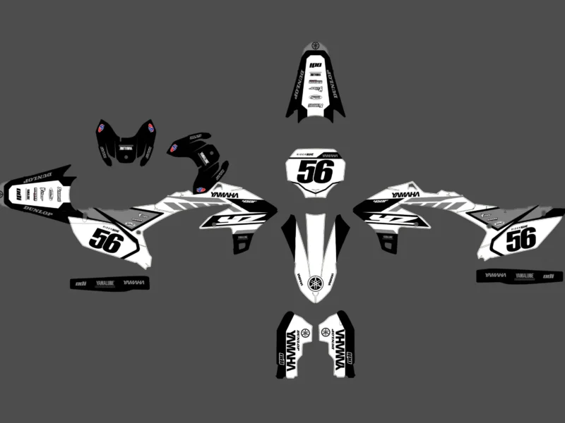 kit déco yamaha 450 yzf (2023 2024) line blanc