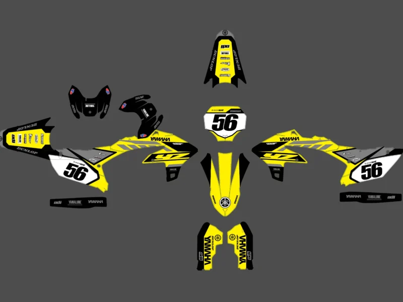 kit déco yamaha 450 yzf (2023 2024) line jaune