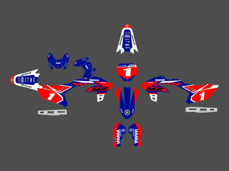 kit déco yamaha 450 yzf (2023 2024) race rouge