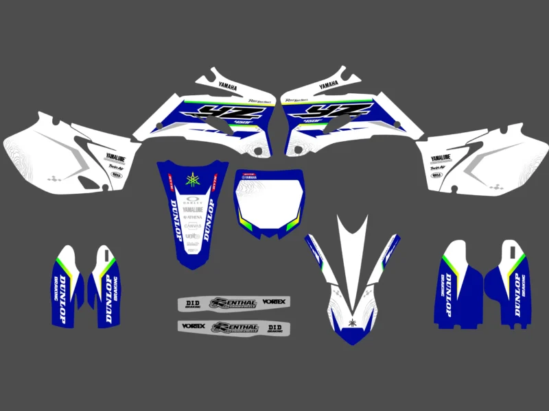 kit déco yamaha 450 yzf (2006 2009) factory blanc