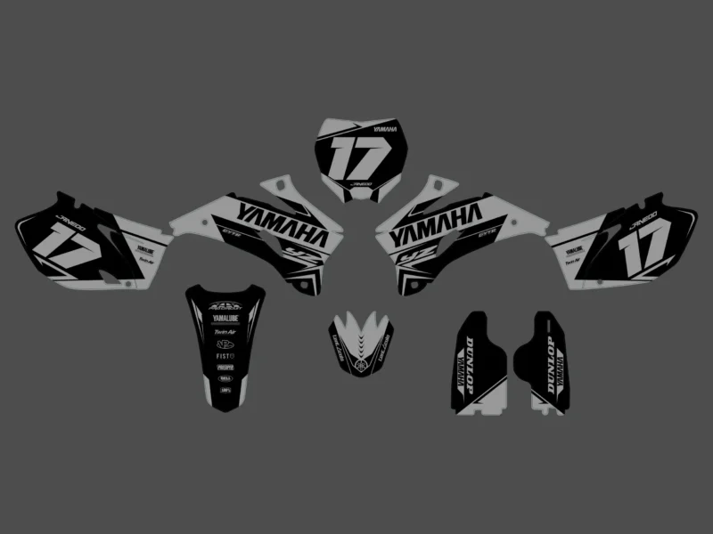 kit déco yamaha 450 yzf (2006 2009) race gris