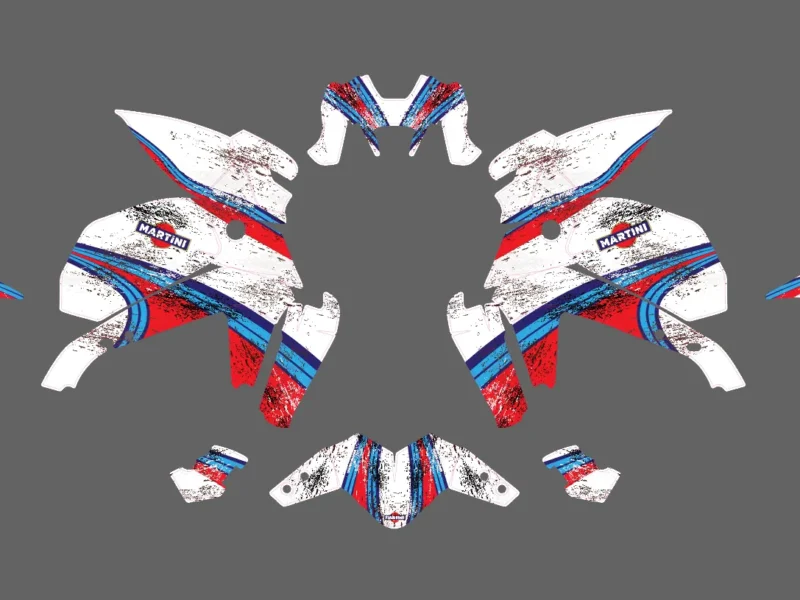 kit déco yamaha mt 09 racing gris / rouge (copie)